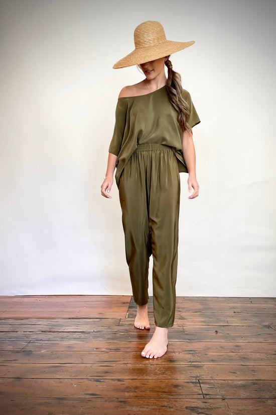 Image Title Silk Crepe De Chine Snooze Track Pants